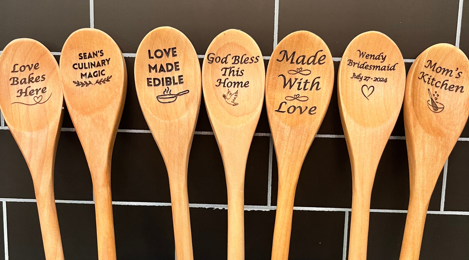 Engraved Wooden Spoons Personalized and Customized Wooden Spoons