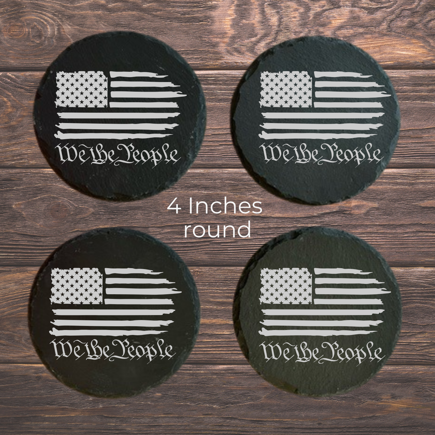 Slate Coasters US Constitution Laser Engraved Slate Coasters Engraved Military Gift Idea