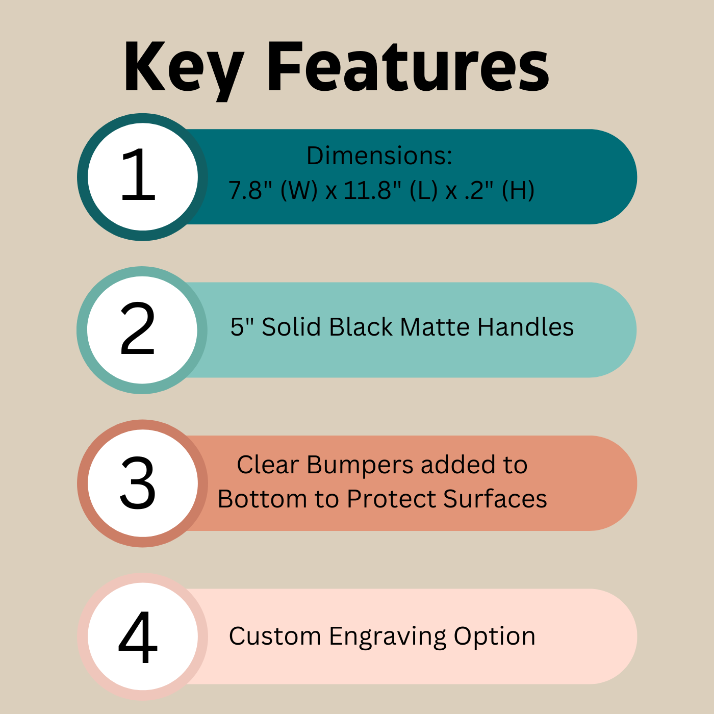 Key features image for the small slate charcuterie board: 