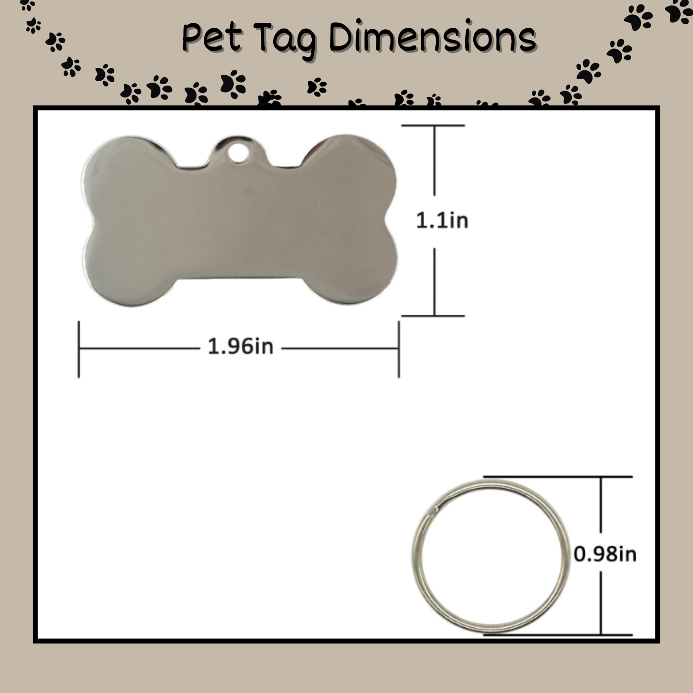 High-quality laser engraved name tag for your pet. Crisp, clear, and stylishly designed for maximum readability.