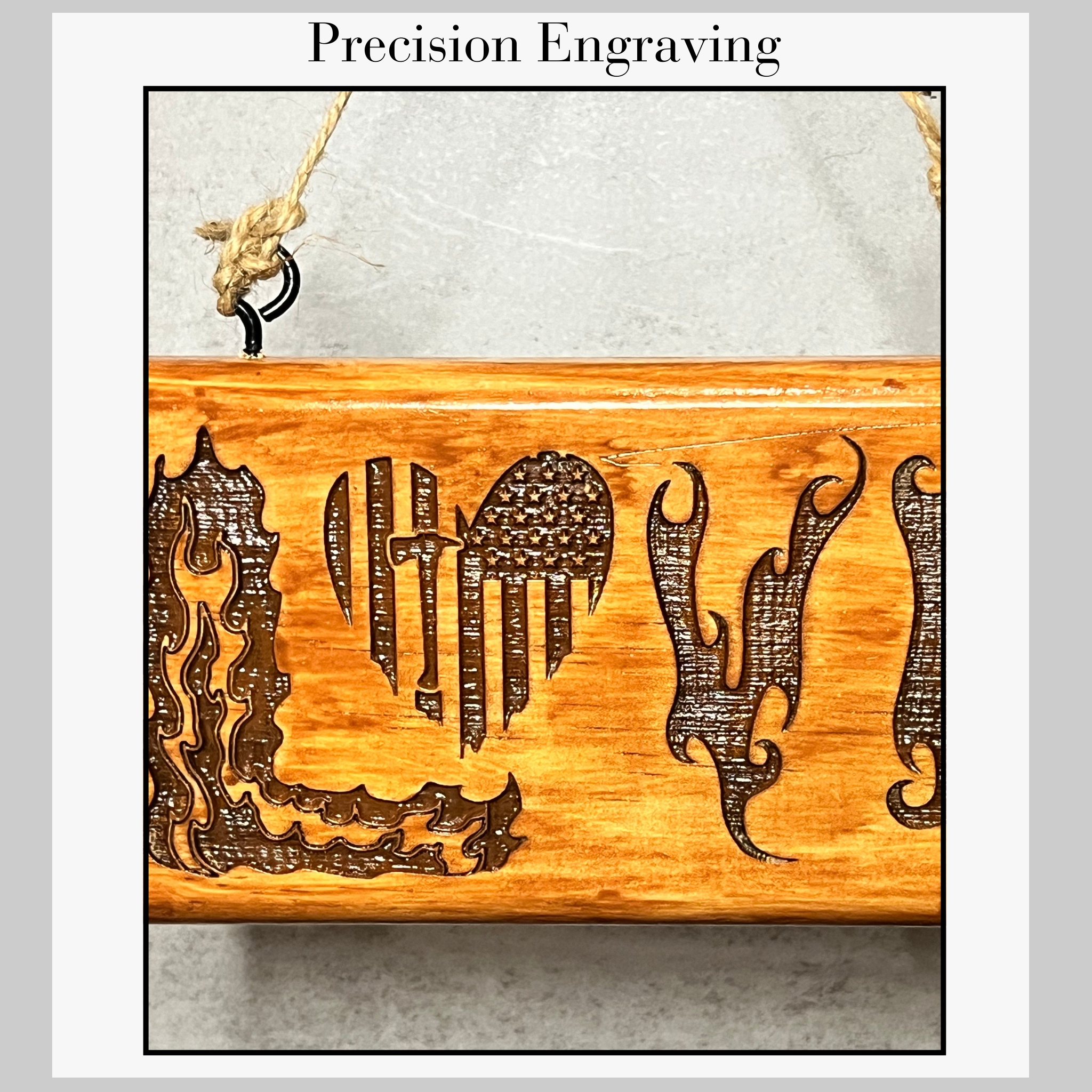 Engraved Sign - Firefighter Love