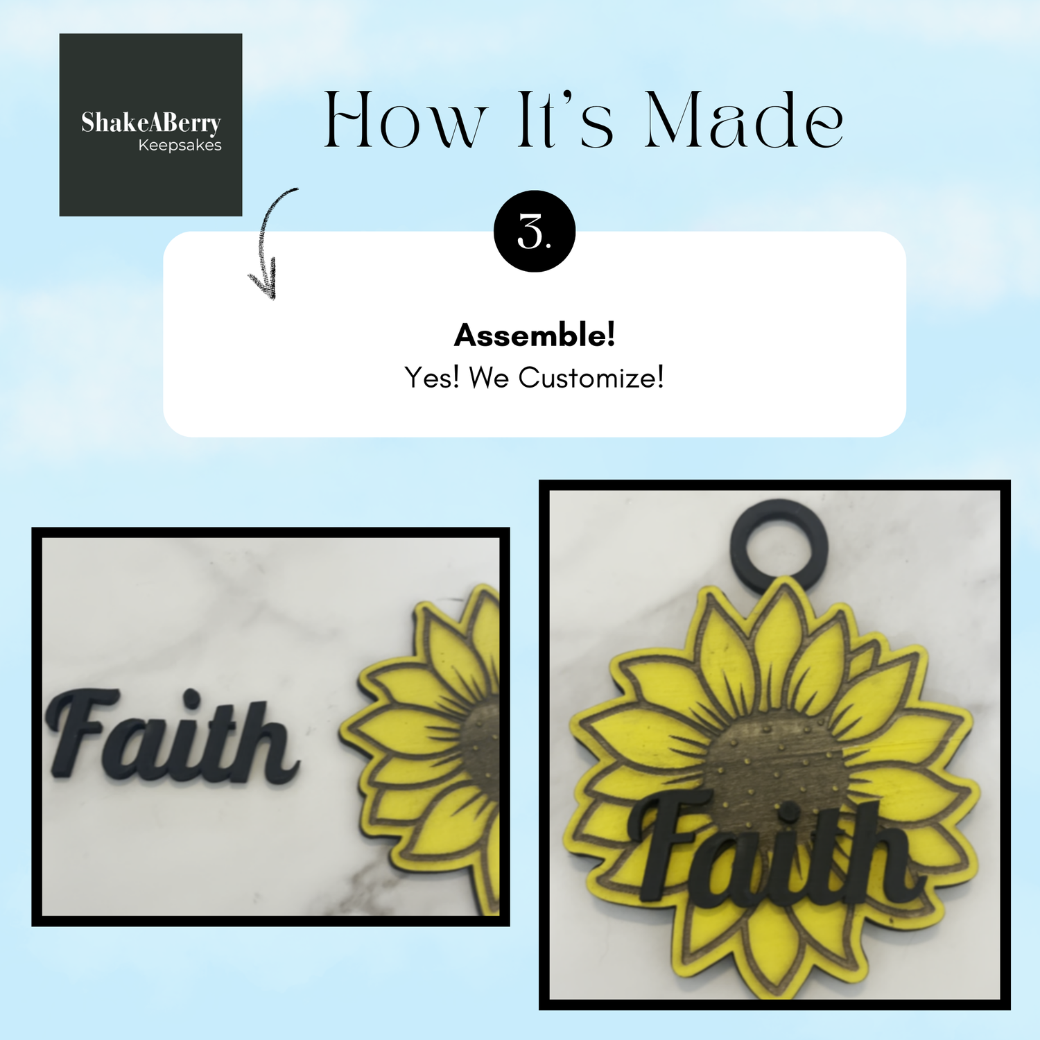 Faith Keychain Cute Christian Keychain for Women or Men Wood Engraved Wooden Keychain Laser