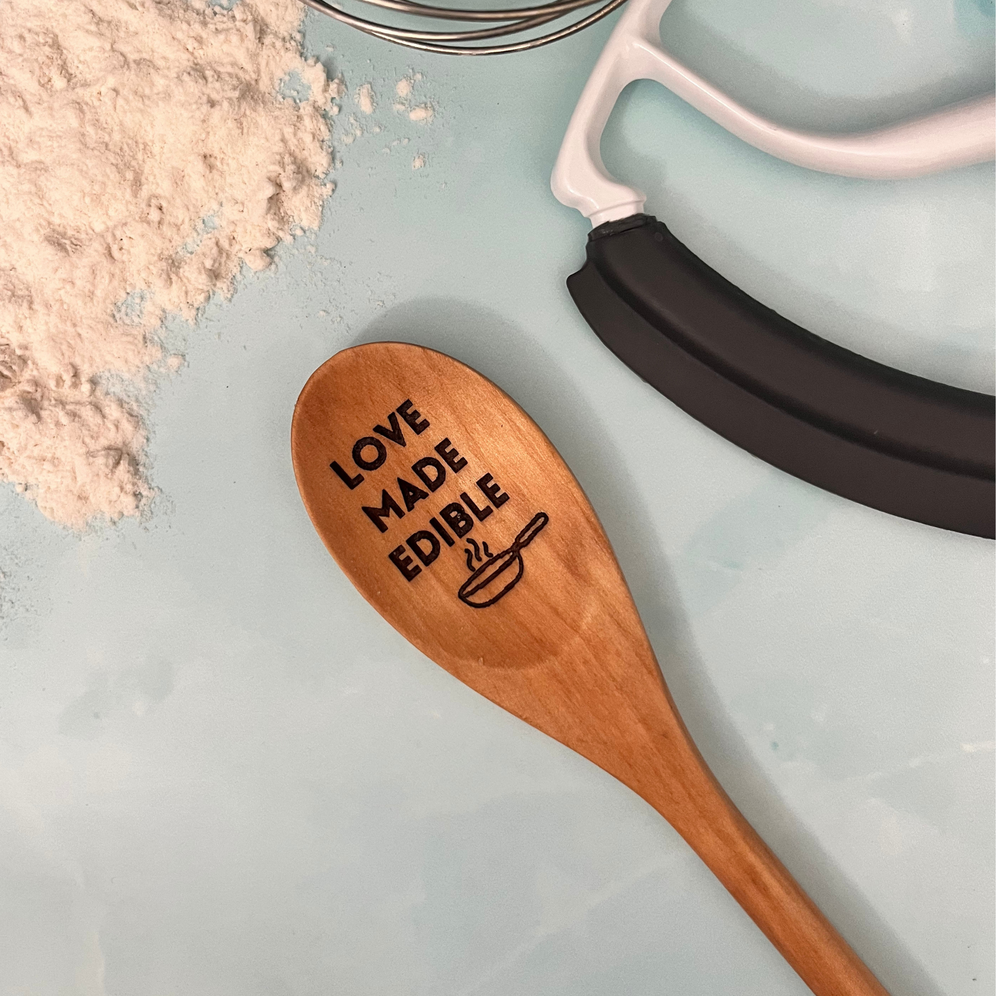 Customized Wooden Spoon Cute Spoon Engraved Spoon for Friends Farmhouse Spoon