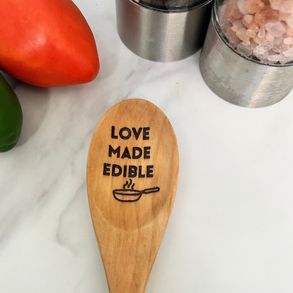 Customized Wooden Spoon Cute Spoon Engraved Spoon for Friends Farmhouse Spoon