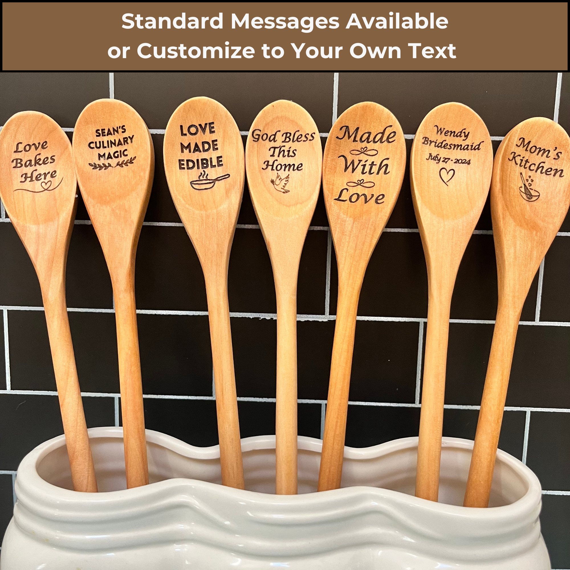 Customized Wooden Spoon Engraved Spoon Gift