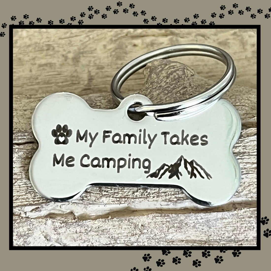 Deep engraved pet tags for your believed dog or cat! Super cute pet tag for your furry friend.