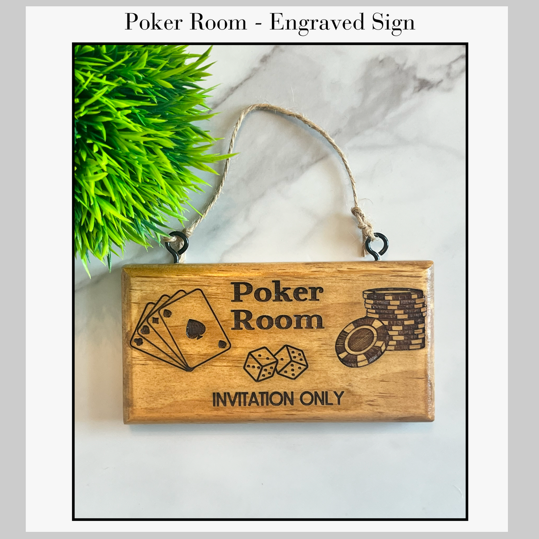 Engraved Sign - Poker Room