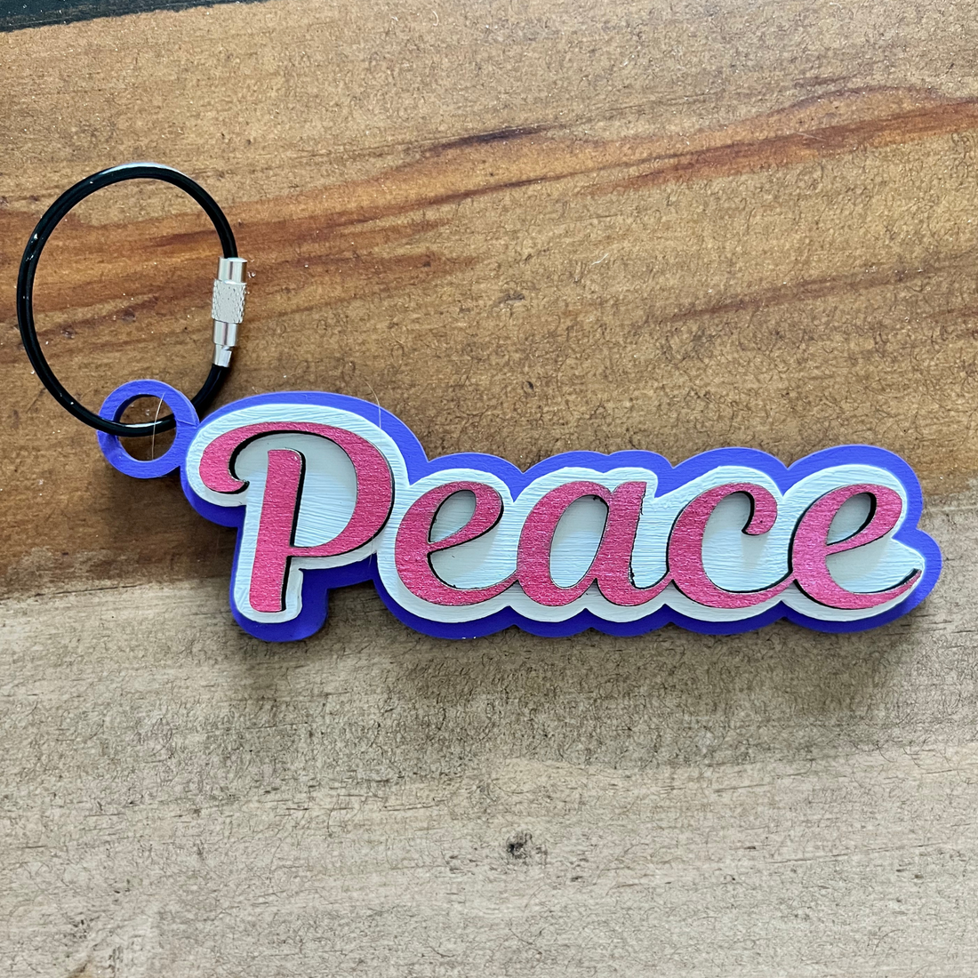 Peace Keychain Aesthetic Keychain for Backpack Laser Engraved Wood keychain Cute Christian Keychain