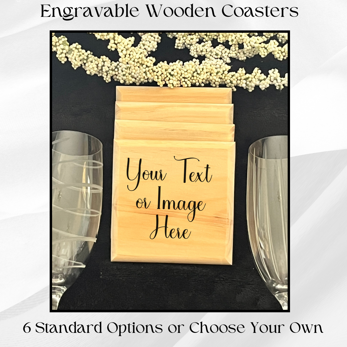 Engravable Wood Coasters