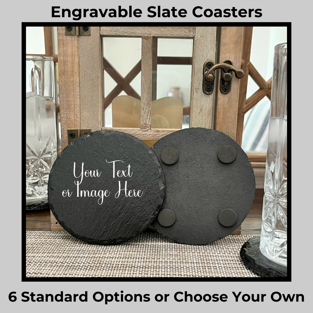 Personalized Slate Coasters Slate Coasters Engraved