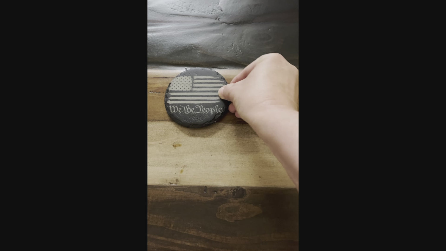 Product Video of Slate Coaster Constitution American Flag Decoration